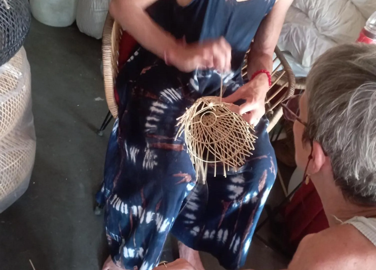 Weaving Class Rattan Lamps Ubud  Indonesia