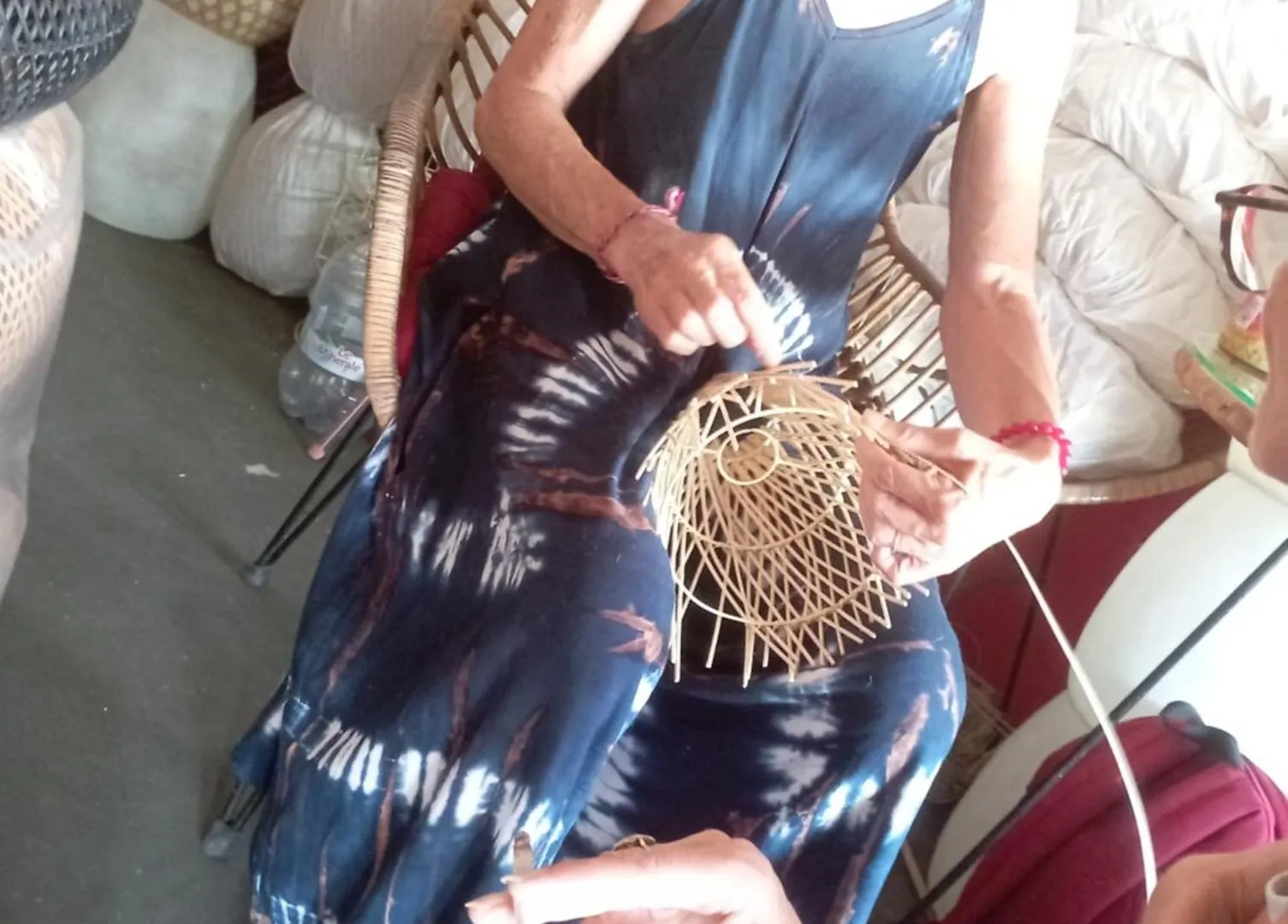 Weaving Class Rattan Lamps Ubud  Luxury tent Ubud (Bali)